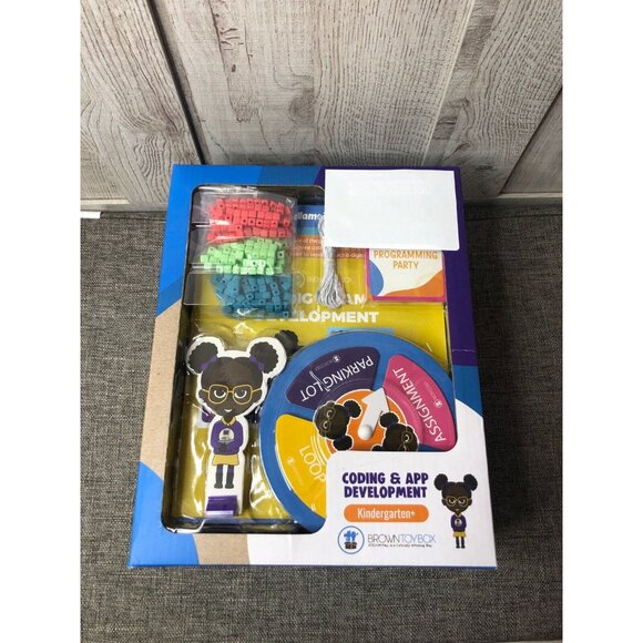 Brown Toy Box Hands On Learning Maya Coding & App Development STEAM Kit Grade K+ - Picture 1 of 5